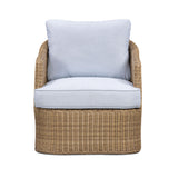 TOV Axel Blue Boucle Outdoor Accent Chair