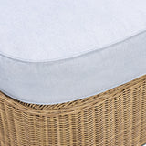 TOV Axel Blue Boucle Outdoor Ottoman