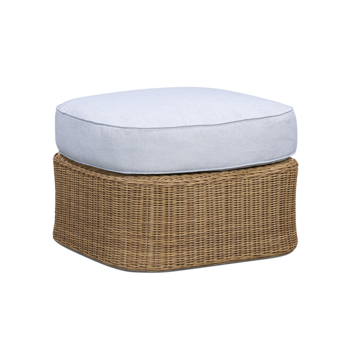 TOV Axel Blue Boucle Outdoor Ottoman