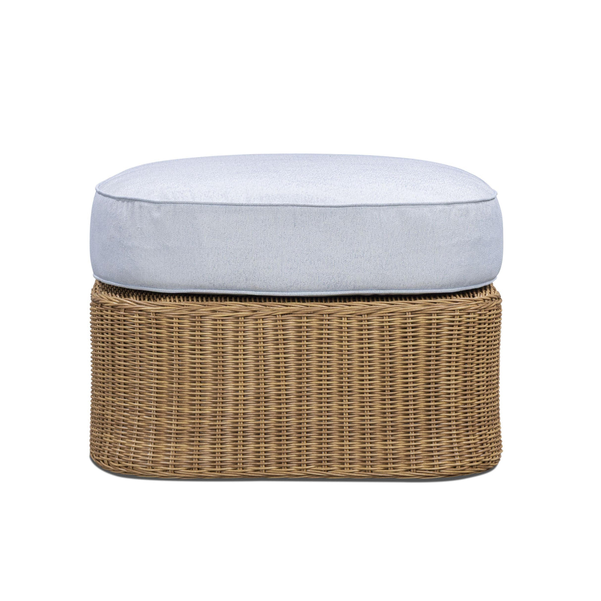 TOV Axel Blue Boucle Outdoor Ottoman