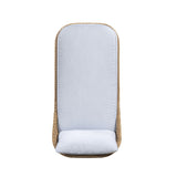 TOV Axel Blue Boucle Outdoor Lounge Chair