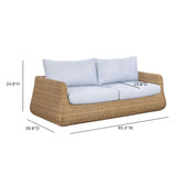 TOV Dana Light Blue Outdoor Sofa