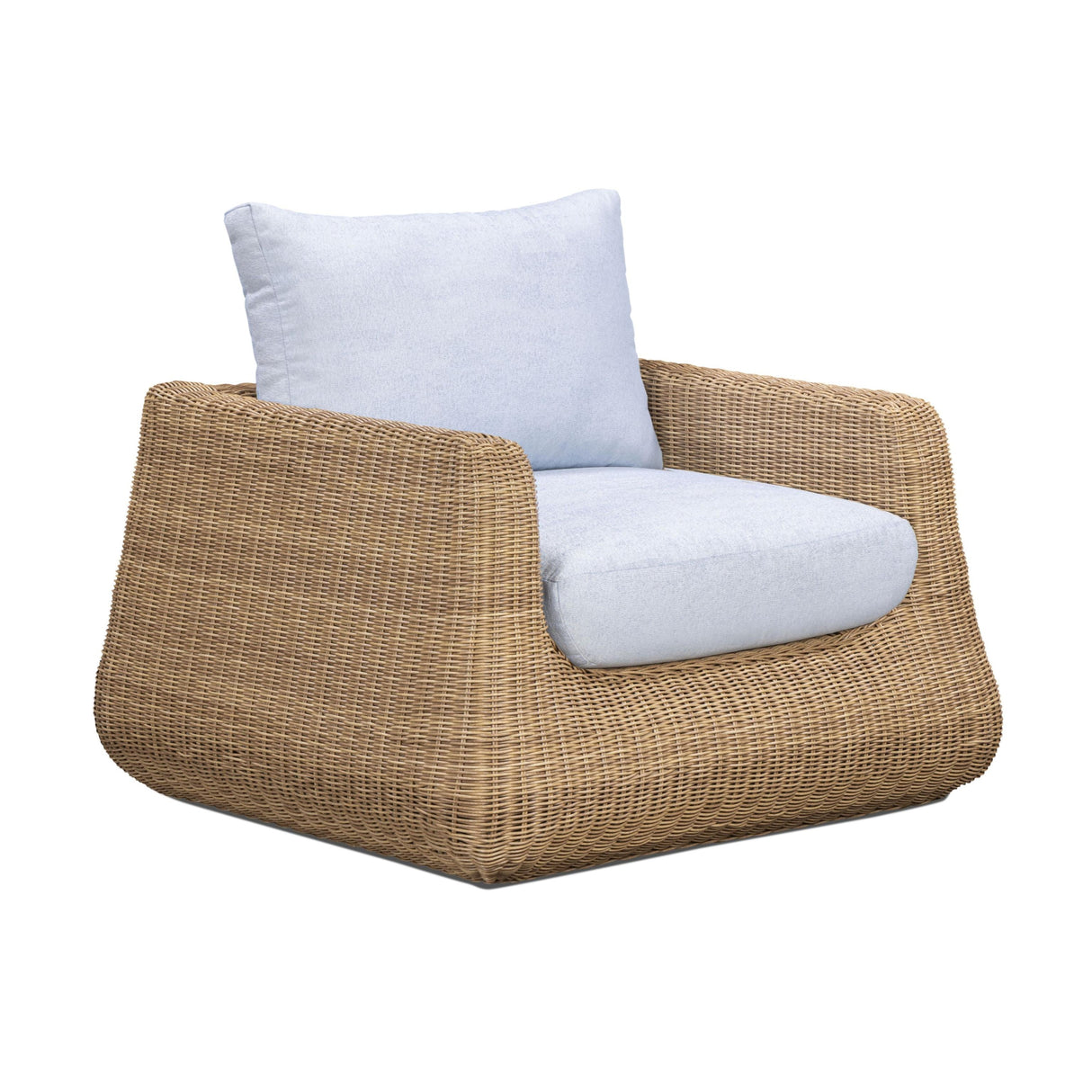 TOV Dana Light Blue Outdoor Accent Chair