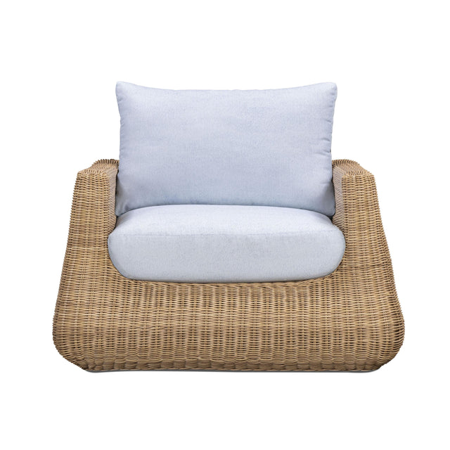 TOV Dana Light Blue Outdoor Accent Chair