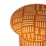 TOV Lucy Rust Orange Tribal Print Mushroom Stool