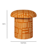 TOV Lucy Rust Orange Tribal Print Mushroom Stool
