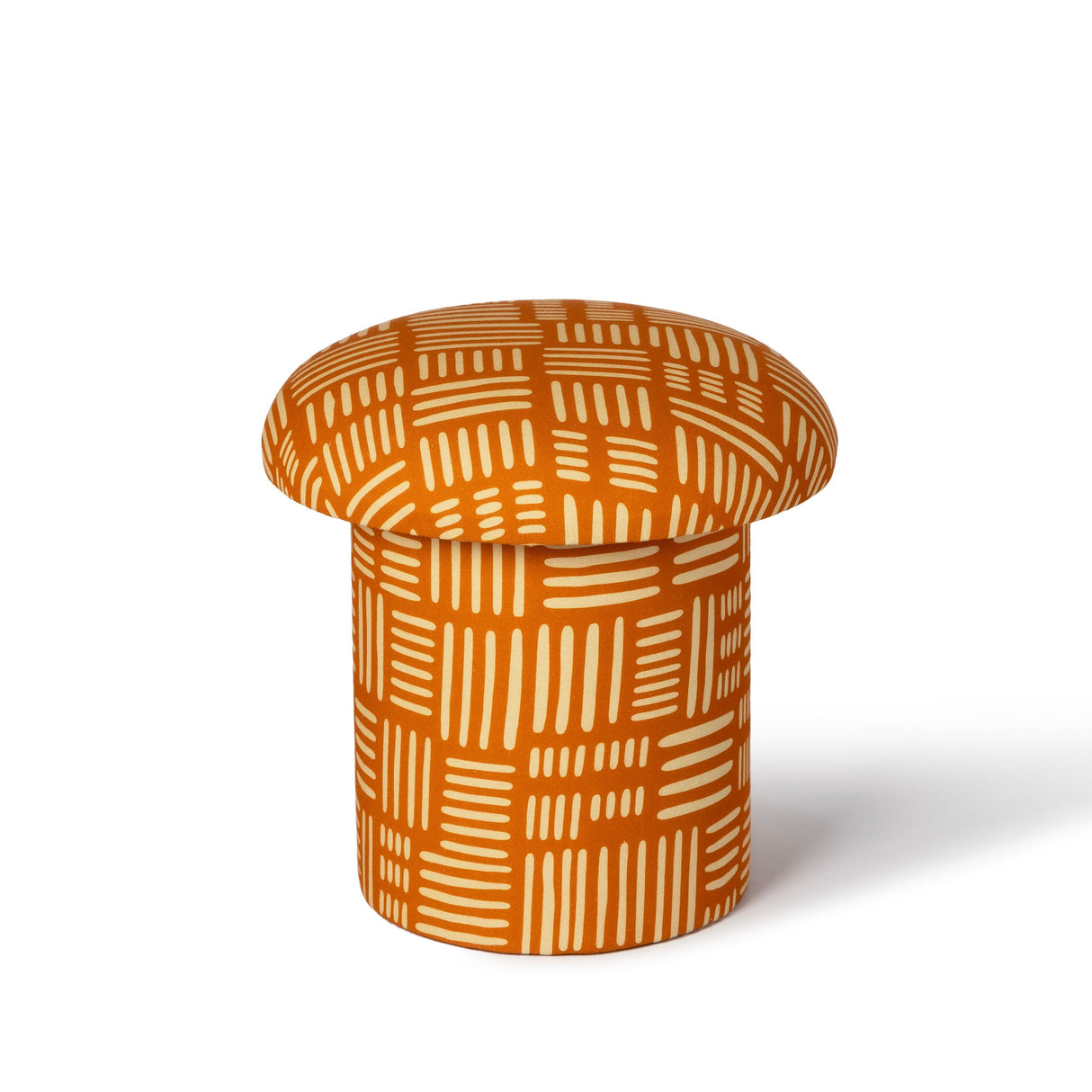 TOV Lucy Rust Orange Tribal Print Mushroom Stool