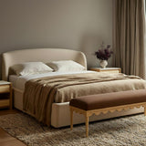 TOV Oodle Bronze Vegan Mohair Bench