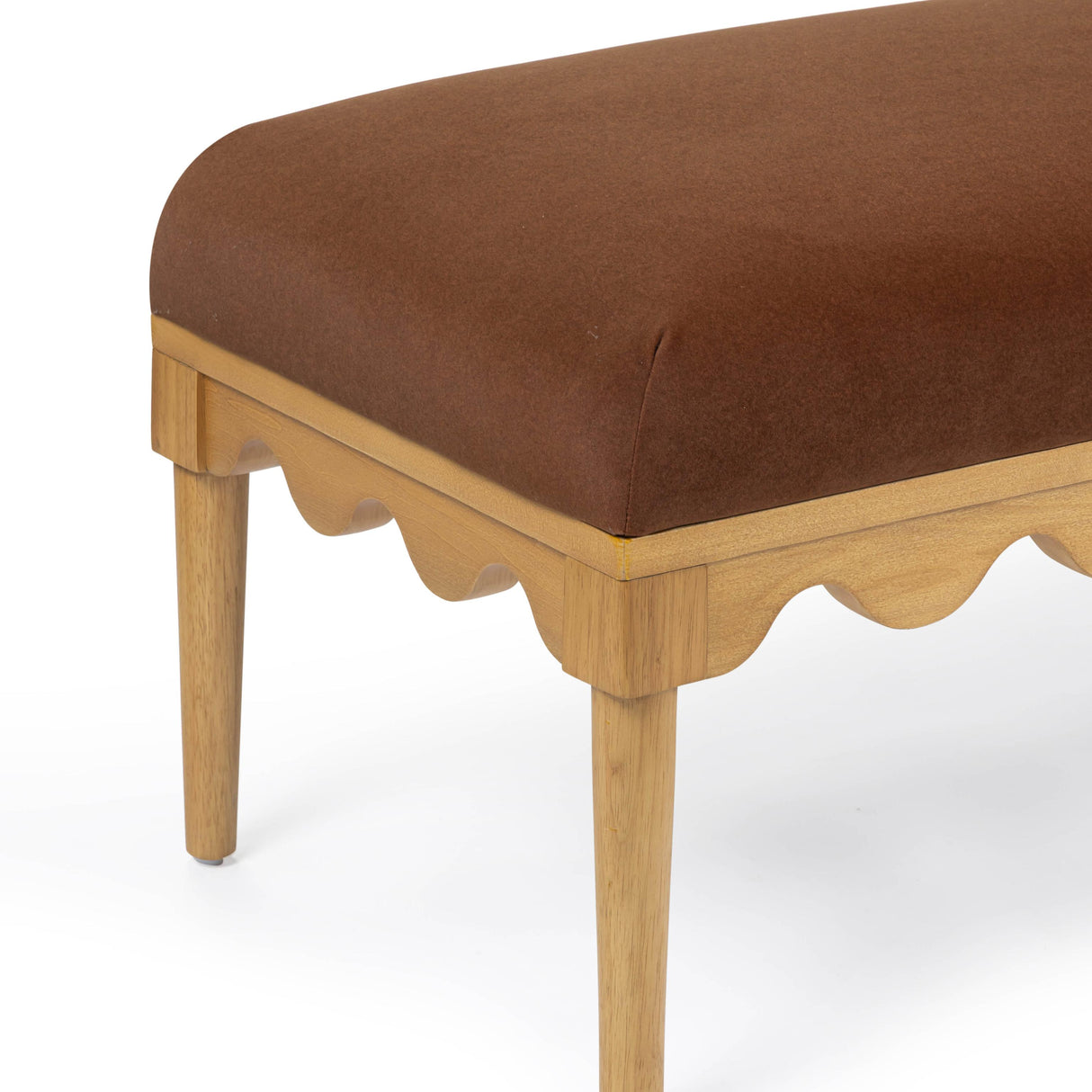 TOV Oodle Bronze Vegan Mohair Bench