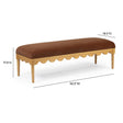 TOV Oodle Bronze Vegan Mohair Bench