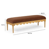 TOV Oodle Bronze Vegan Mohair Bench