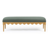TOV Oodle Green Vegan Mohair Bench