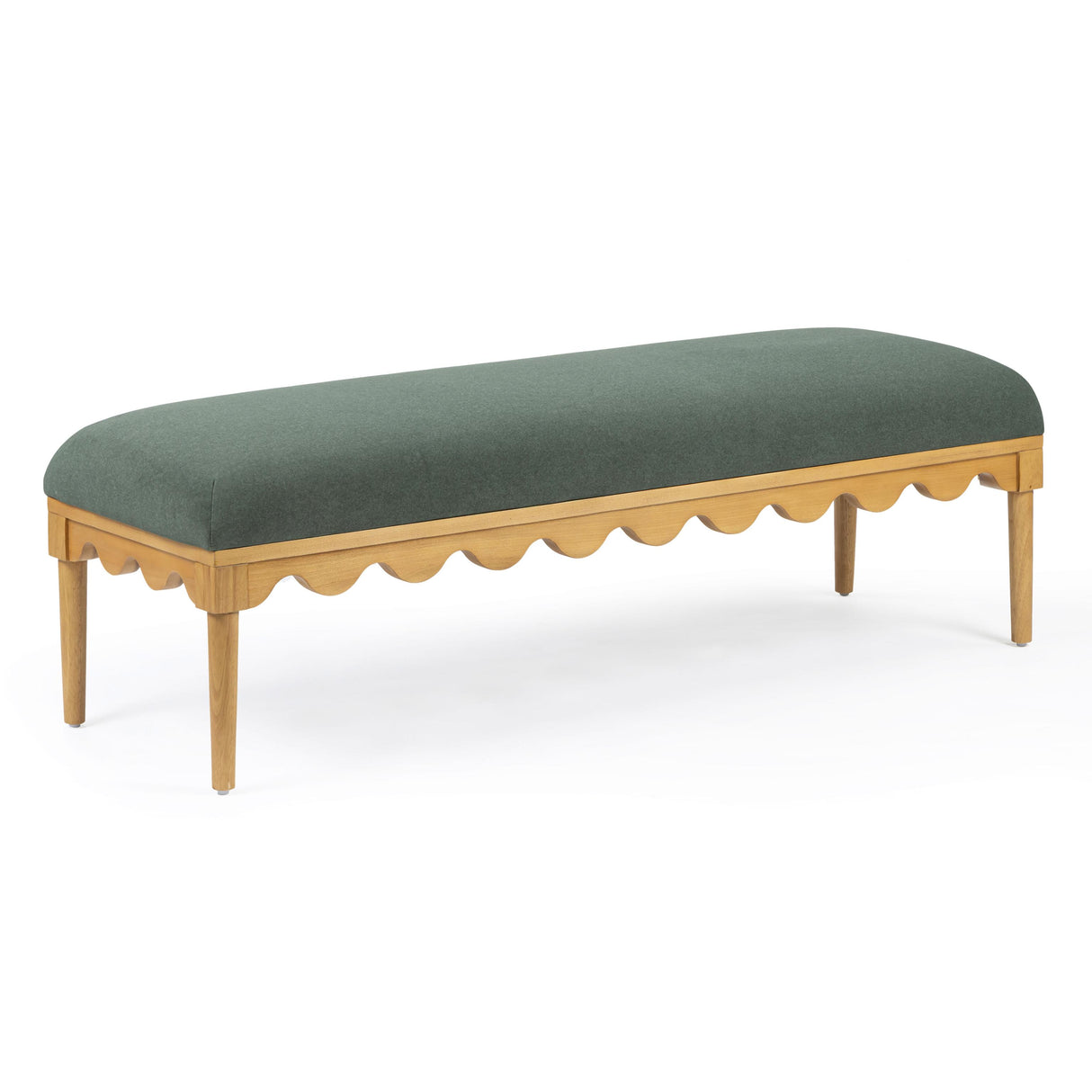 TOV Oodle Green Vegan Mohair Bench