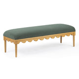 TOV Oodle Green Vegan Mohair Bench