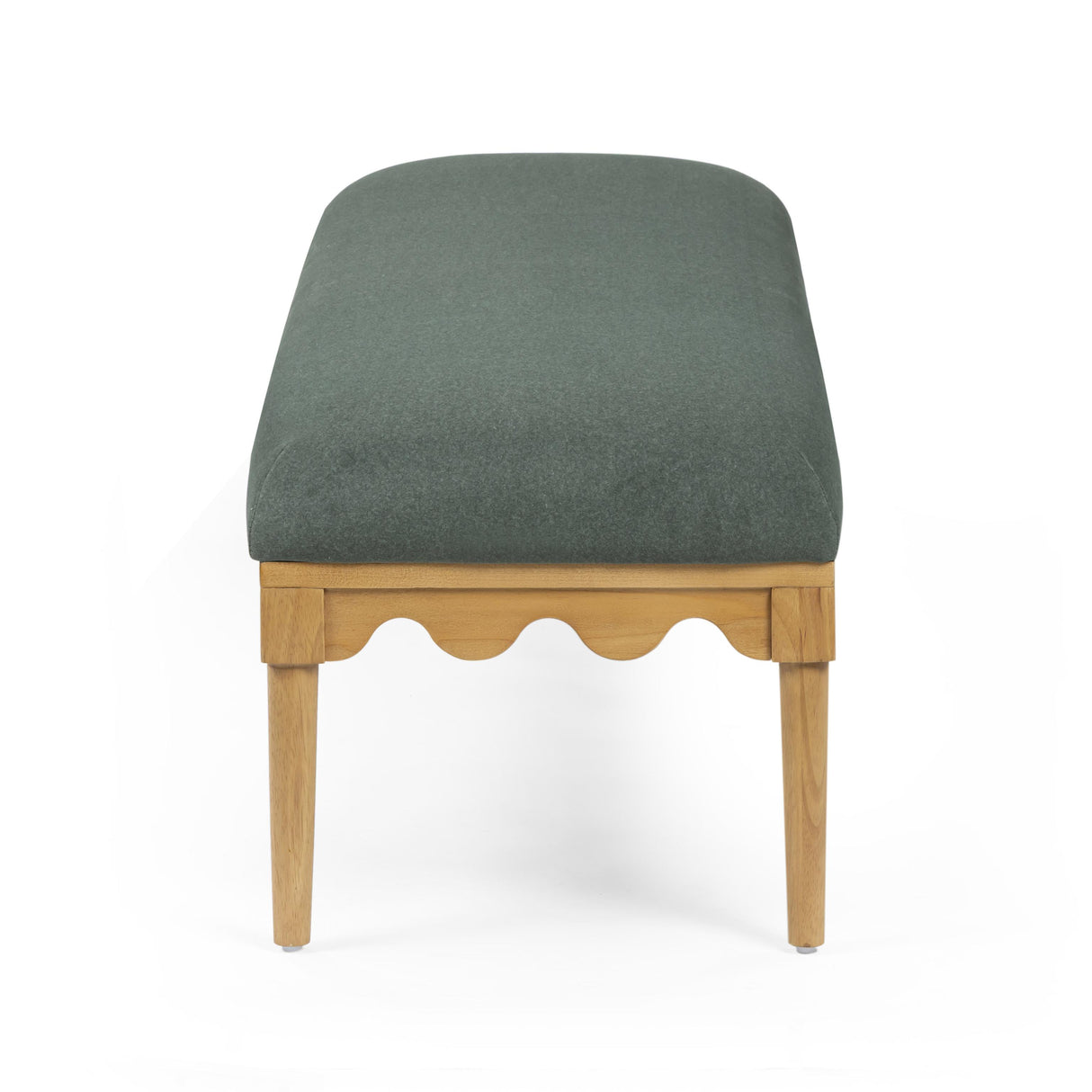 TOV Oodle Green Vegan Mohair Bench