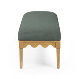 TOV Oodle Green Vegan Mohair Bench