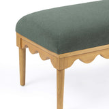TOV Oodle Green Vegan Mohair Bench