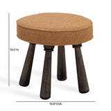 TOV Pookie Golden Brown Boucle Stool