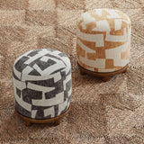 TOV Bisou Black Jacquard Ottoman
