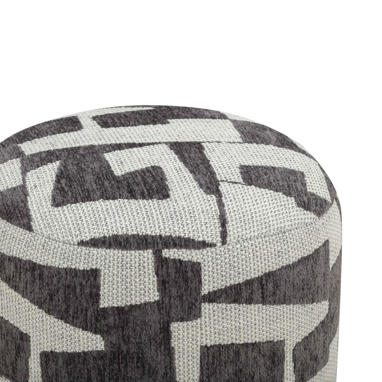 TOV Bisou Black Jacquard Ottoman