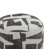TOV Bisou Black Jacquard Ottoman