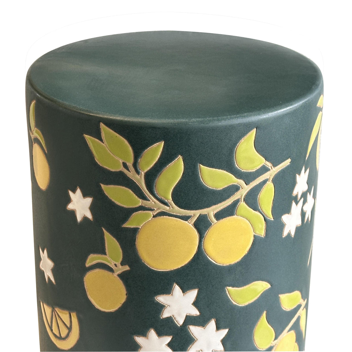 TOV Tempest Ceramic Table in Lemon Citrus