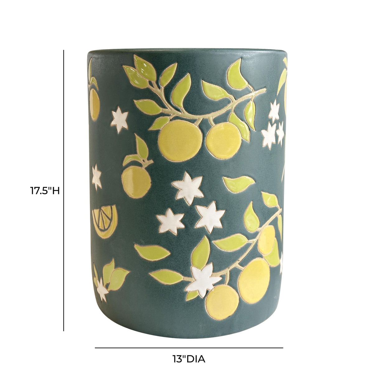 TOV Tempest Ceramic Table in Lemon Citrus