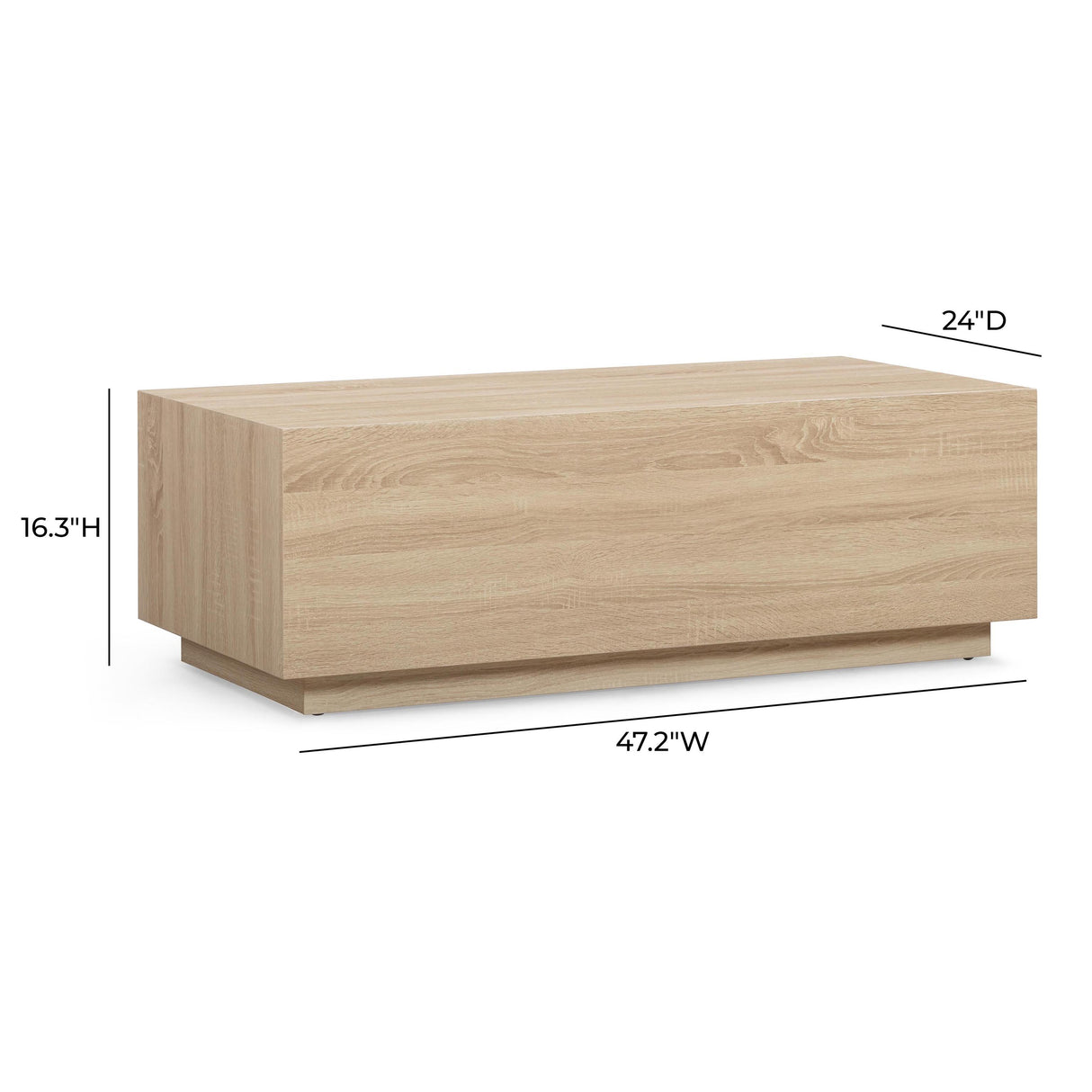 TOV Romy in Faux Wood Coffee Table