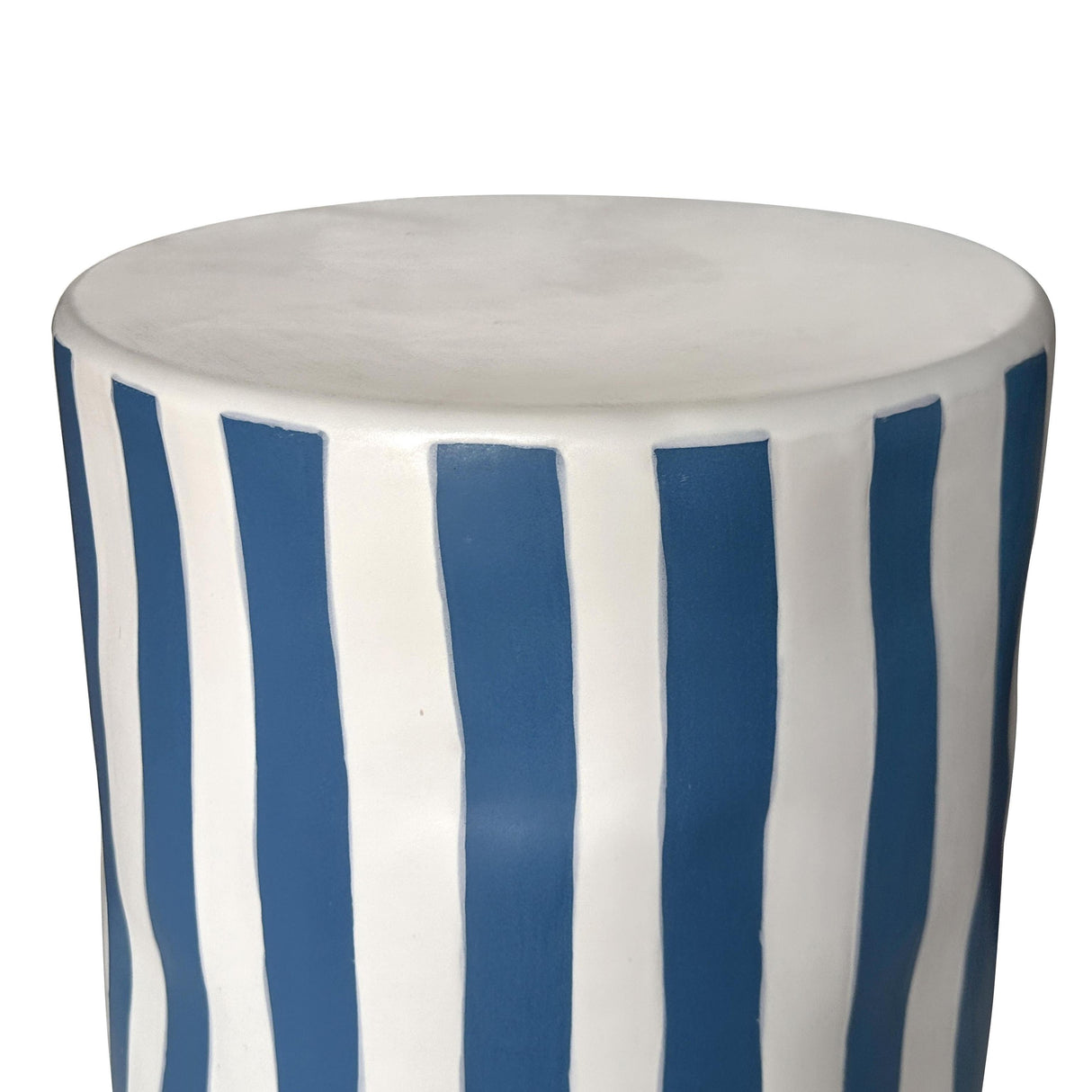 TOV Tempest Ceramic Table in Blue Stripes