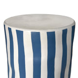 TOV Tempest Ceramic Table in Blue Stripes