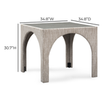 TOV Tomlin Beige Game Table