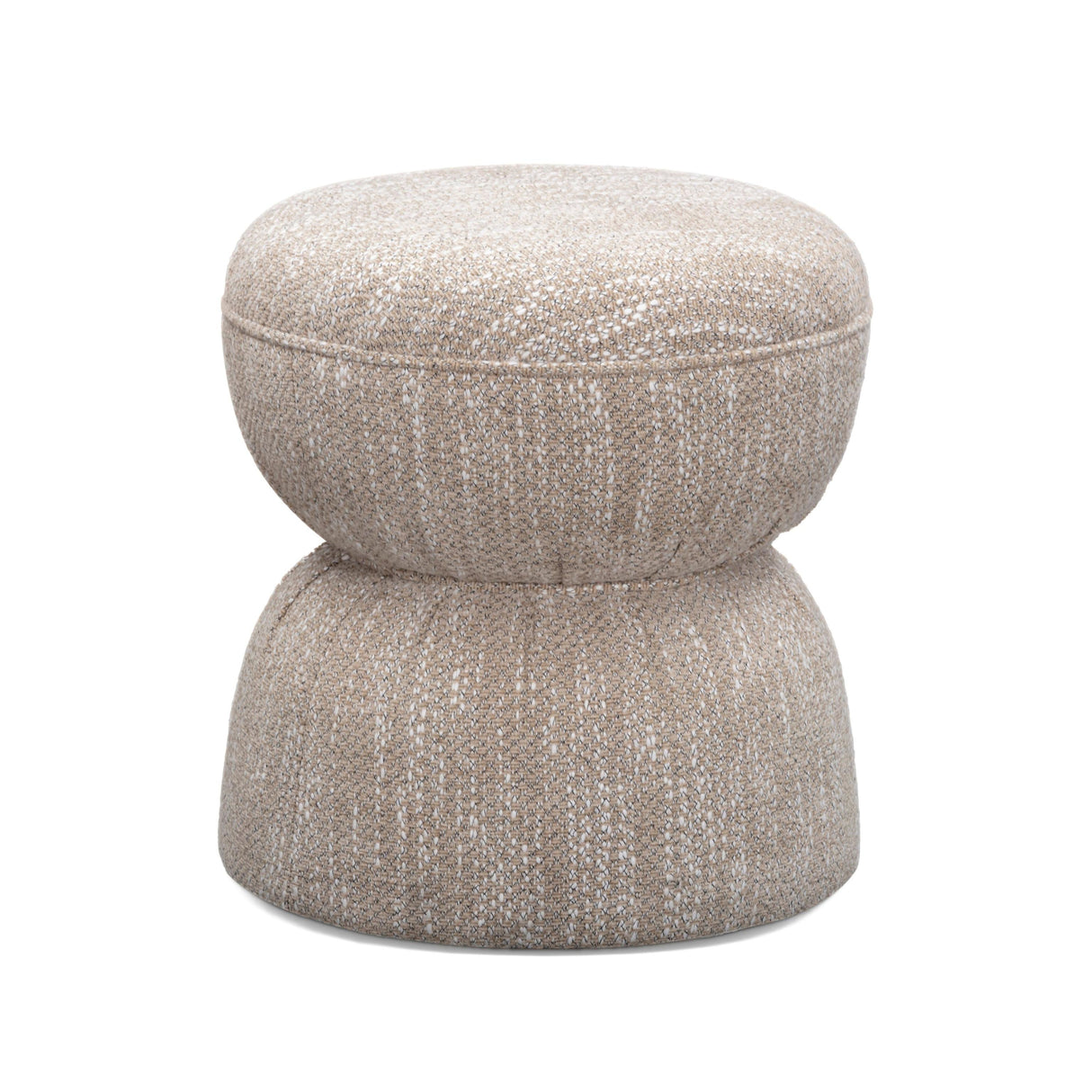 TOV Tomlin Beige Gaming Ruched Ottoman