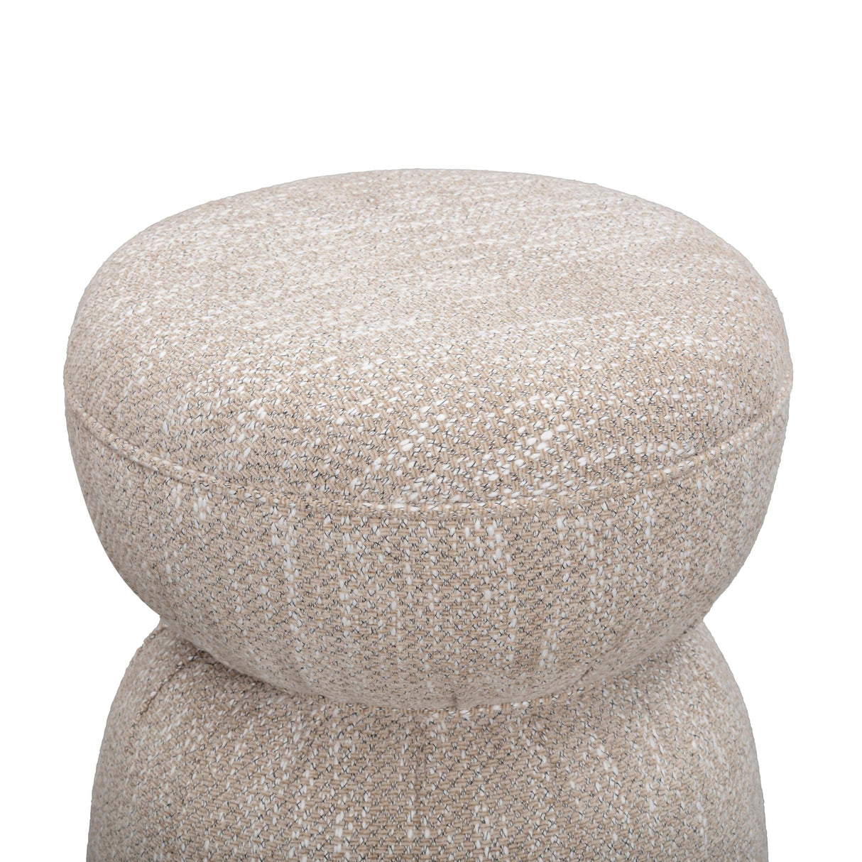 TOV Tomlin Beige Gaming Ruched Ottoman