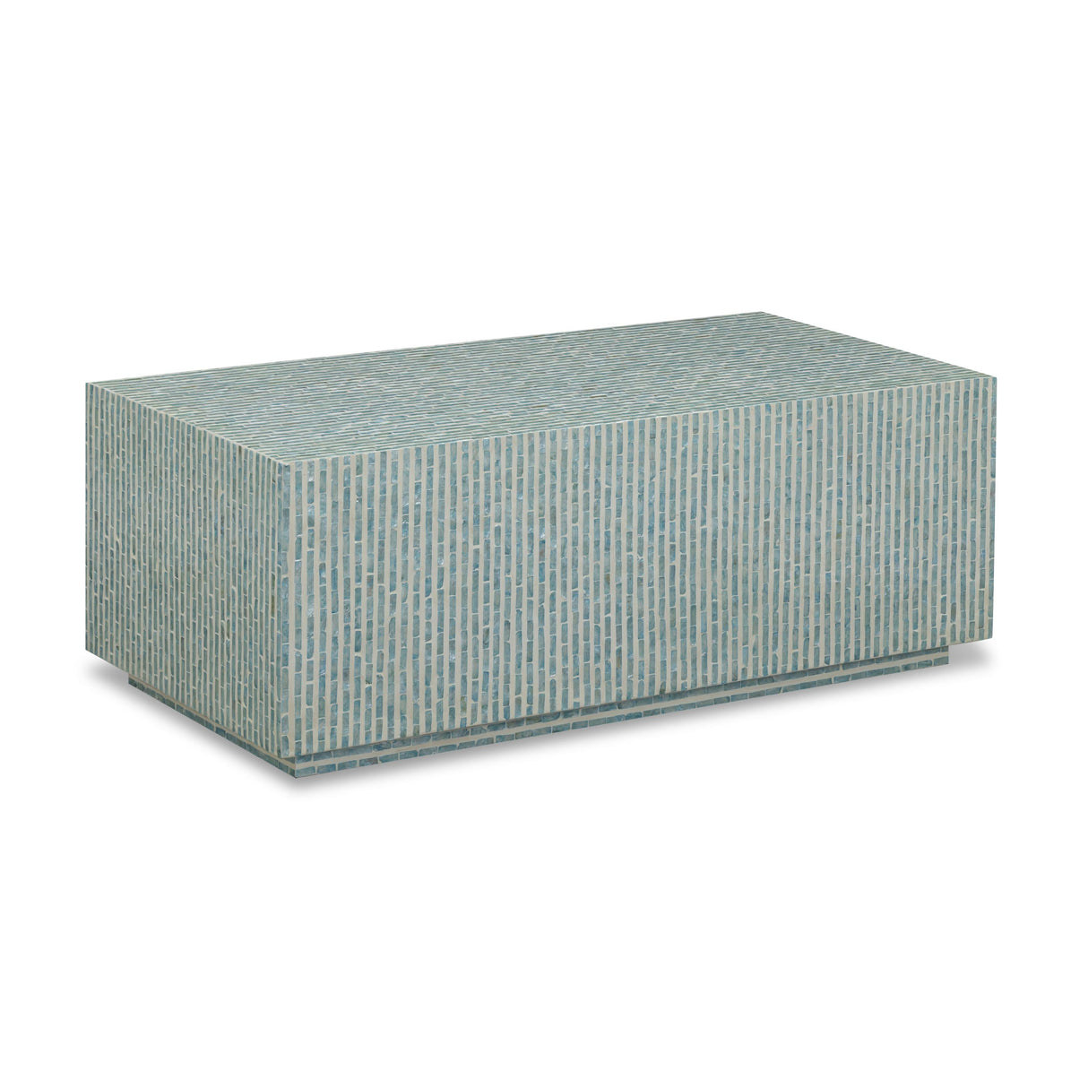 TOV Earl Light Blue Capiz Shell Coffee Table