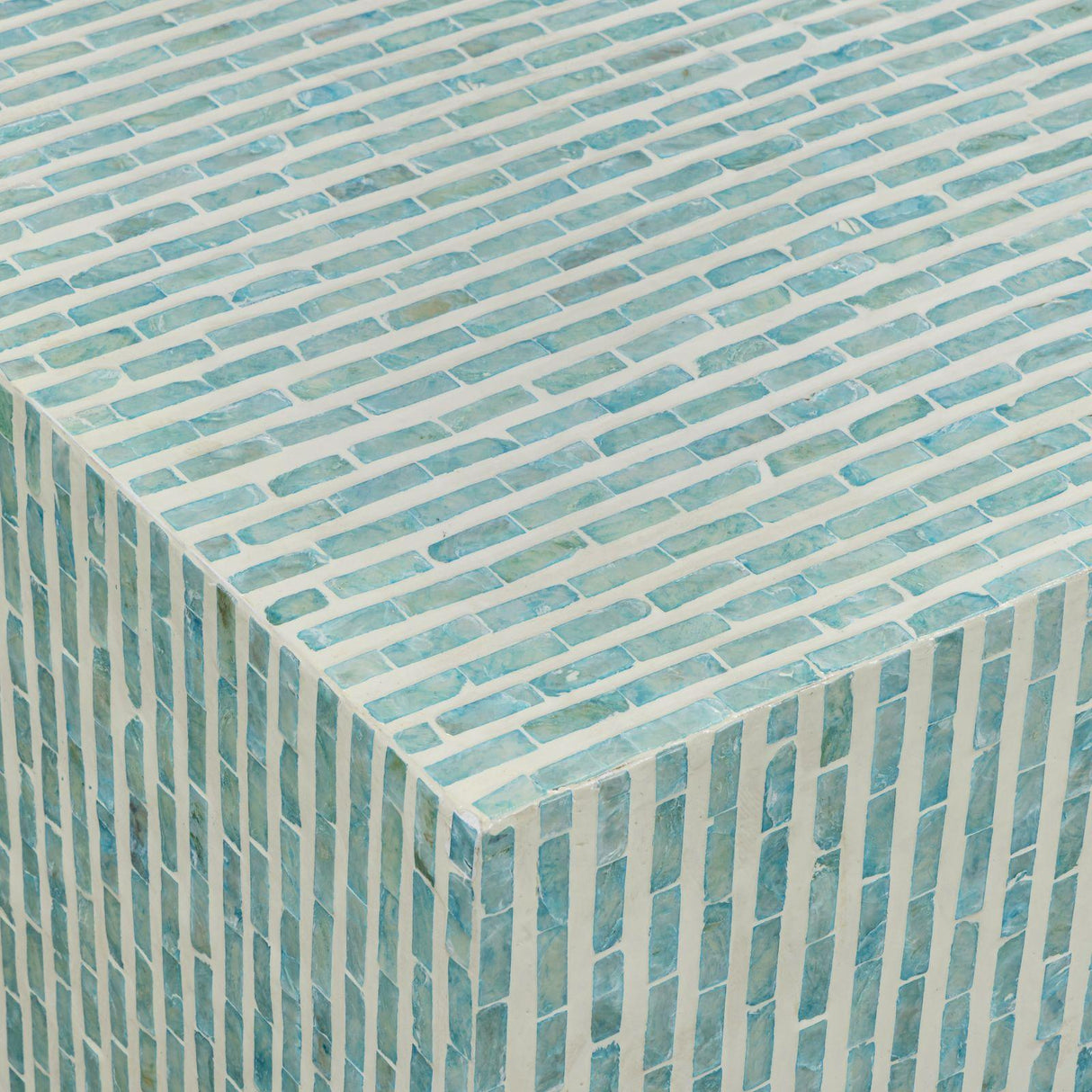 TOV Earl Light Blue Capiz Shell Coffee Table