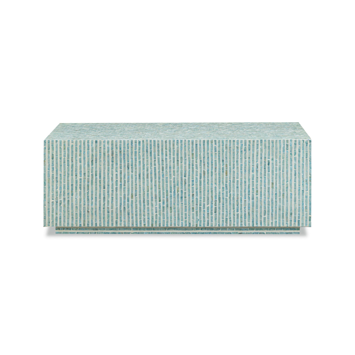 TOV Earl Light Blue Capiz Shell Coffee Table