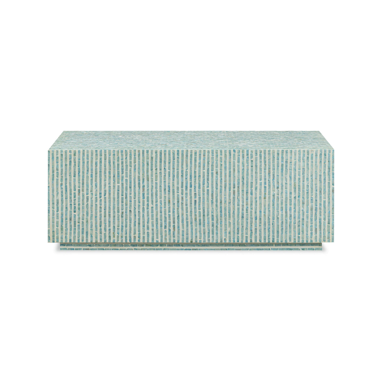 TOV Earl Light Blue Capiz Shell Coffee Table