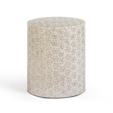 TOV Lorna Stool in Pearl Petal Capiz Shell Motif