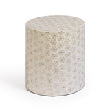 TOV Lorna Stool in Pearl Petal Capiz Shell Motif