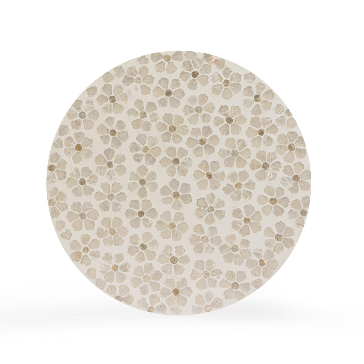 TOV Lorna Stool in Pearl Petal Capiz Shell Motif