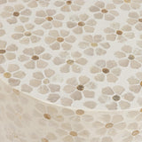 TOV Lorna Stool in Pearl Petal Capiz Shell Motif