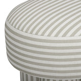 TOV Masha Khaki Striped Linen Stool