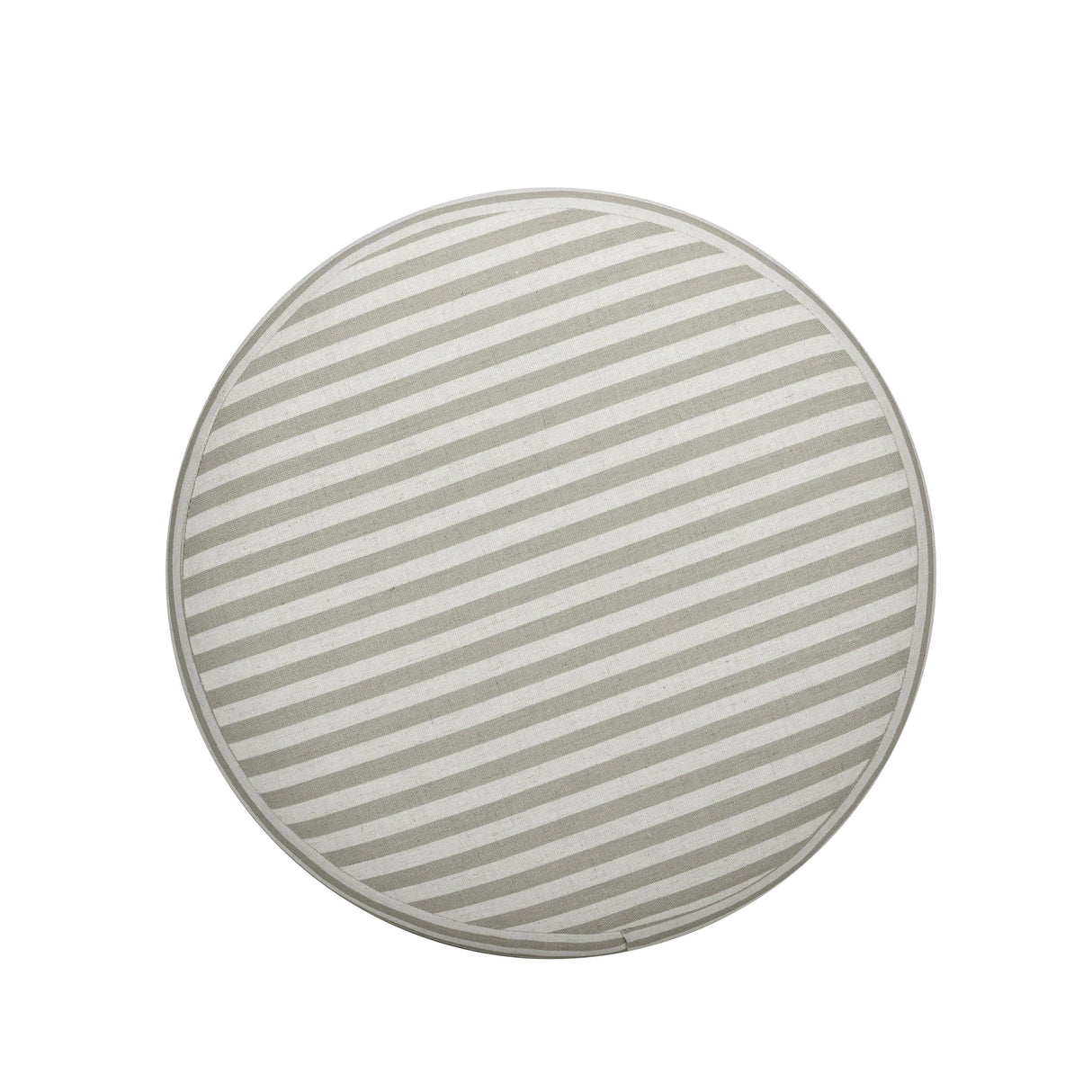 TOV Masha Khaki Striped Linen Stool