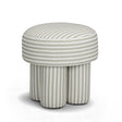 TOV Masha Khaki Striped Linen Stool