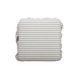 TOV Gertrude Striped Khaki Linen Ottoman