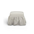 TOV Gertrude Striped Khaki Linen Ottoman