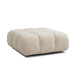 TOV Calliope Cream Performance Velvet Modular Ottoman