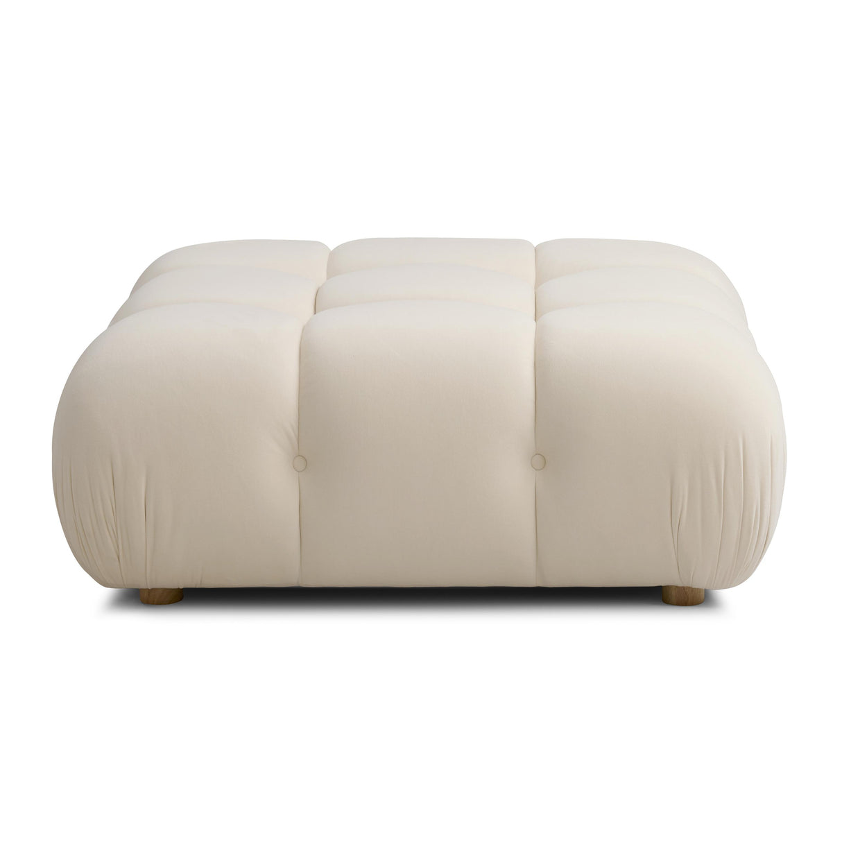 TOV Calliope Cream Performance Velvet Modular Ottoman