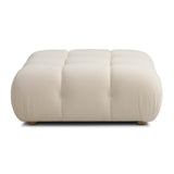 TOV Calliope Cream Performance Velvet Modular Ottoman