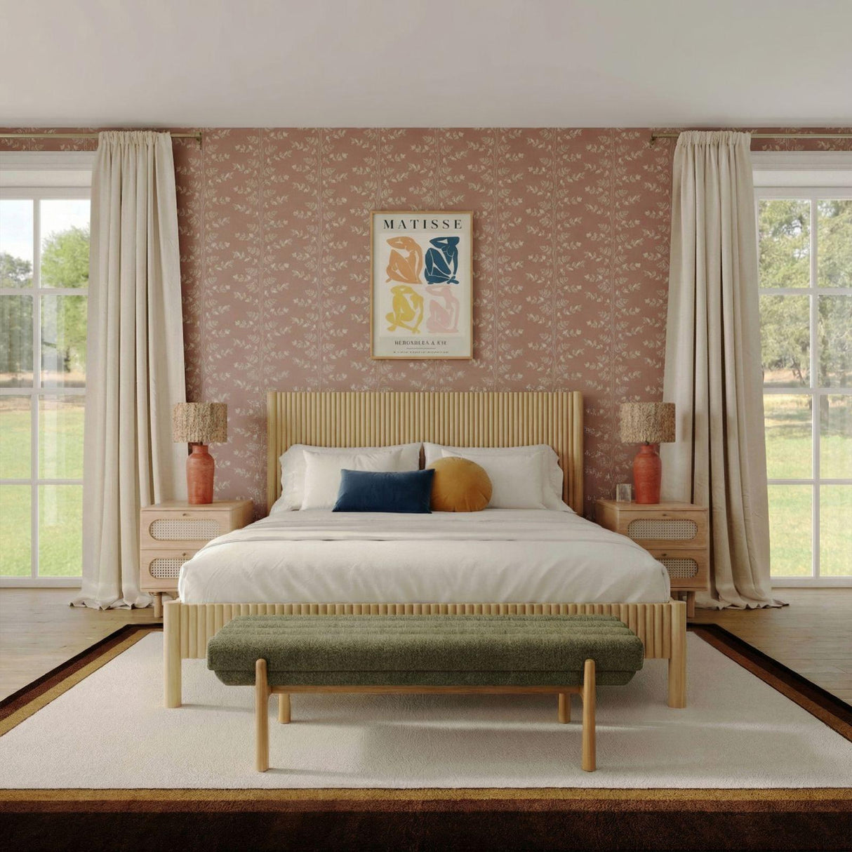 TOV Julianna Green Textured Fabric Bench